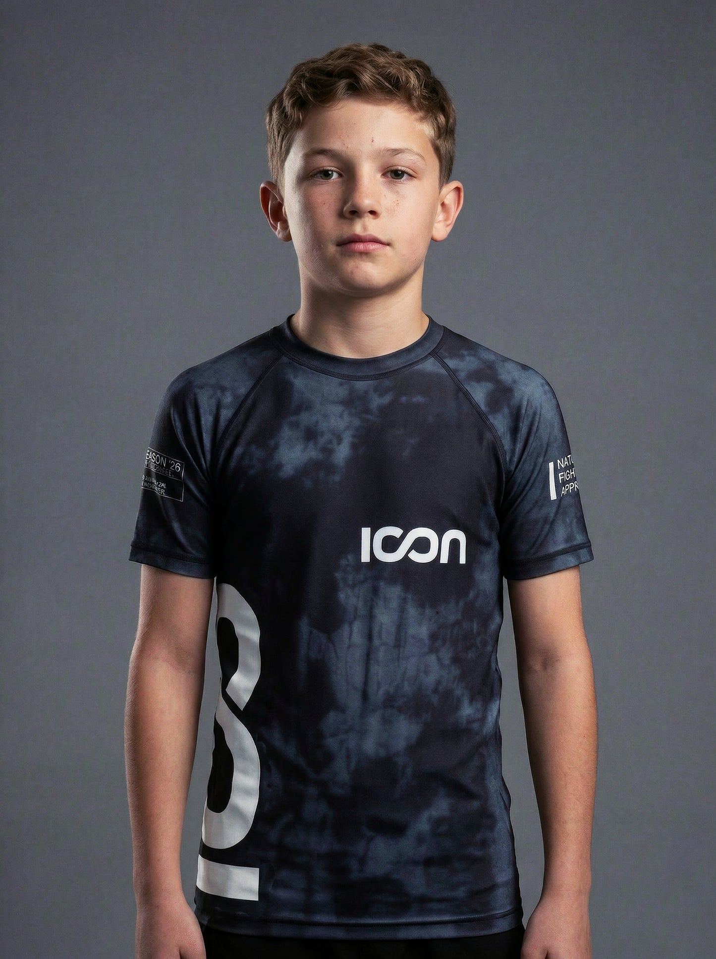 Kids Bamboo MMA/BJJ Rash Guard – Unisex | Black Smoke