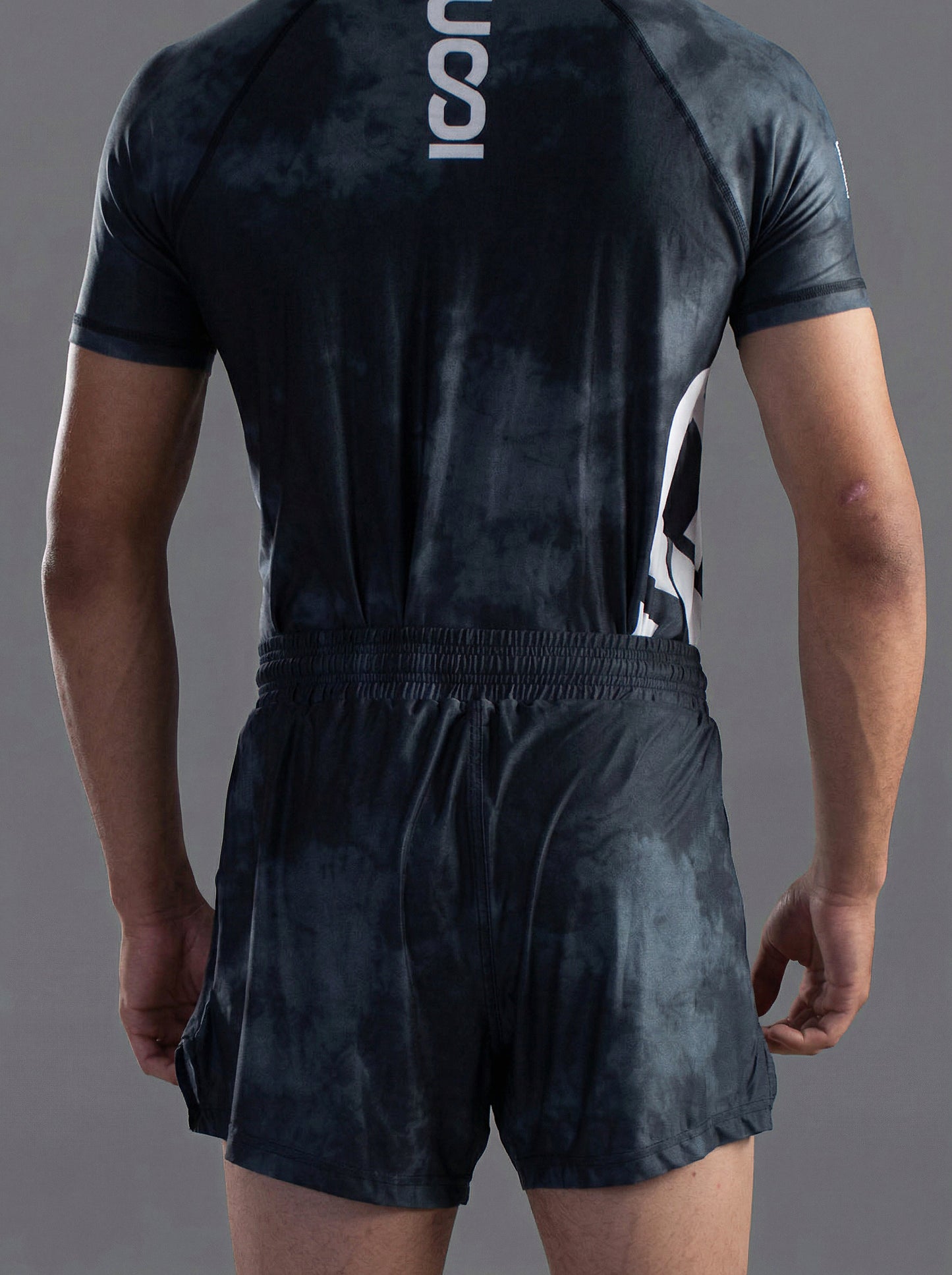 Adult Bamboo MMA/BJJ Grappling Shorts – Unisex | Black Smoke