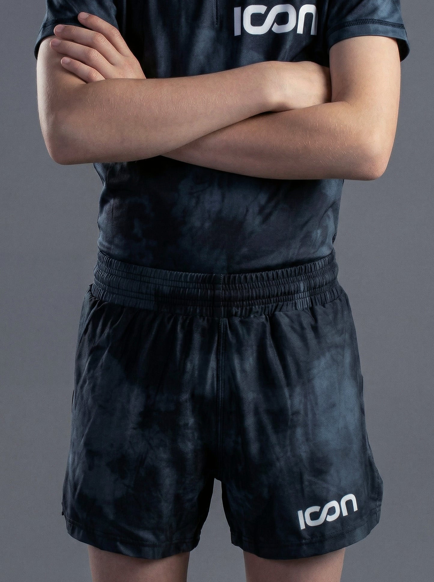 Kids Bamboo MMA/BJJ Grappling Shorts – Unisex | Black Smoke