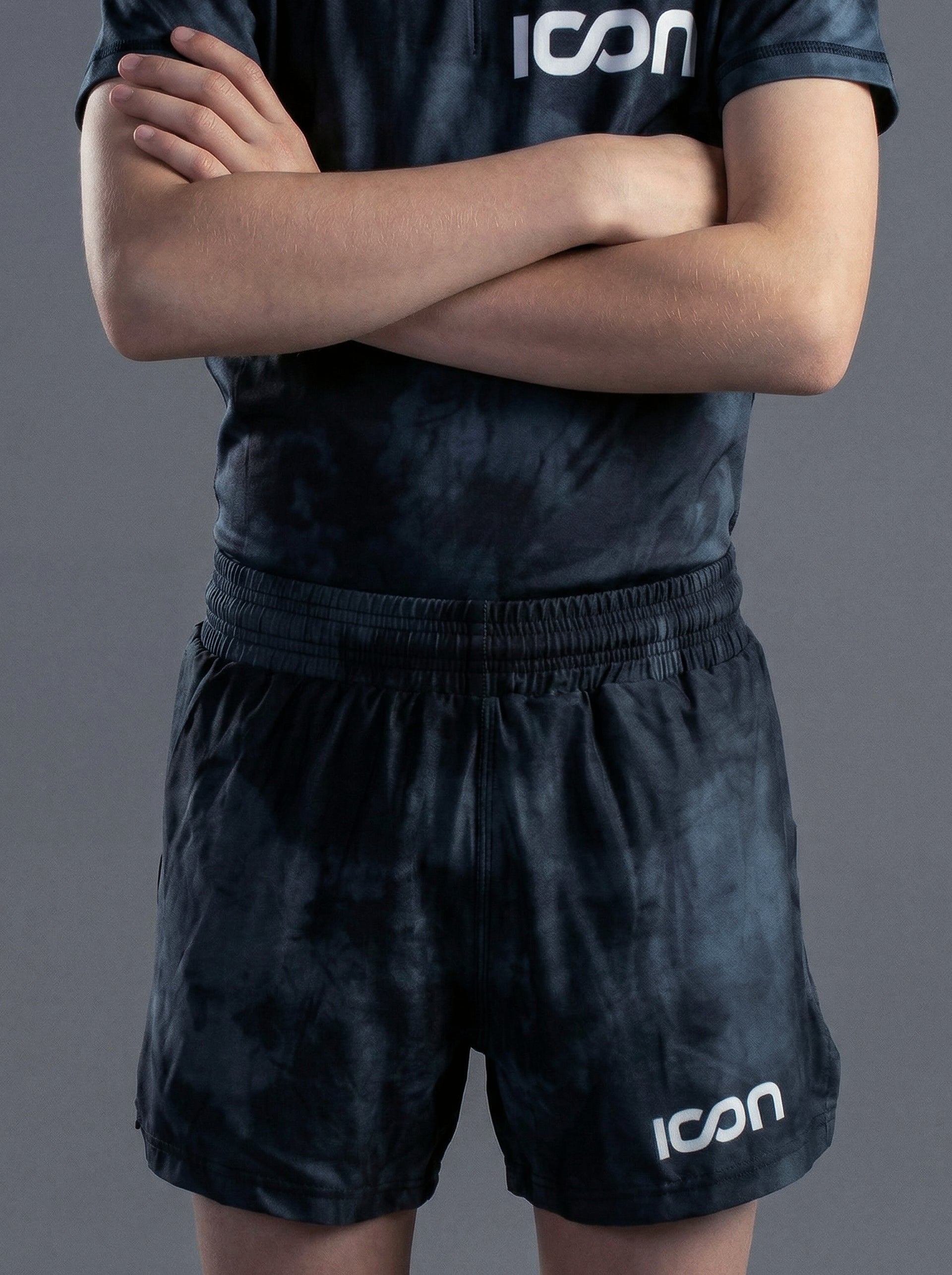 Kids Bamboo MMA/BJJ Grappling Shorts – Unisex | Black Smoke