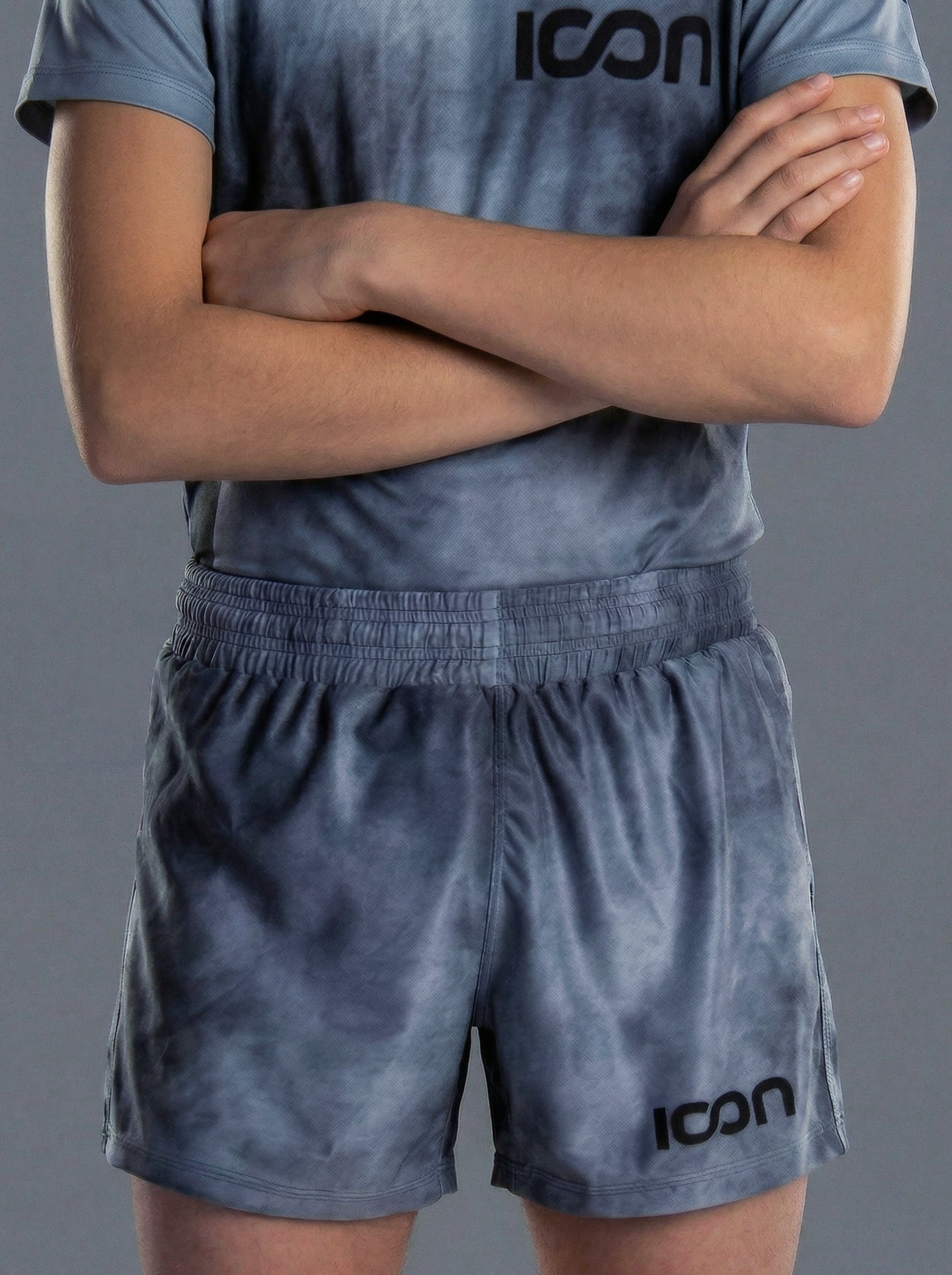 Kids Bamboo MMA/BJJ Grappling Shorts – Unisex | Grey Smoke